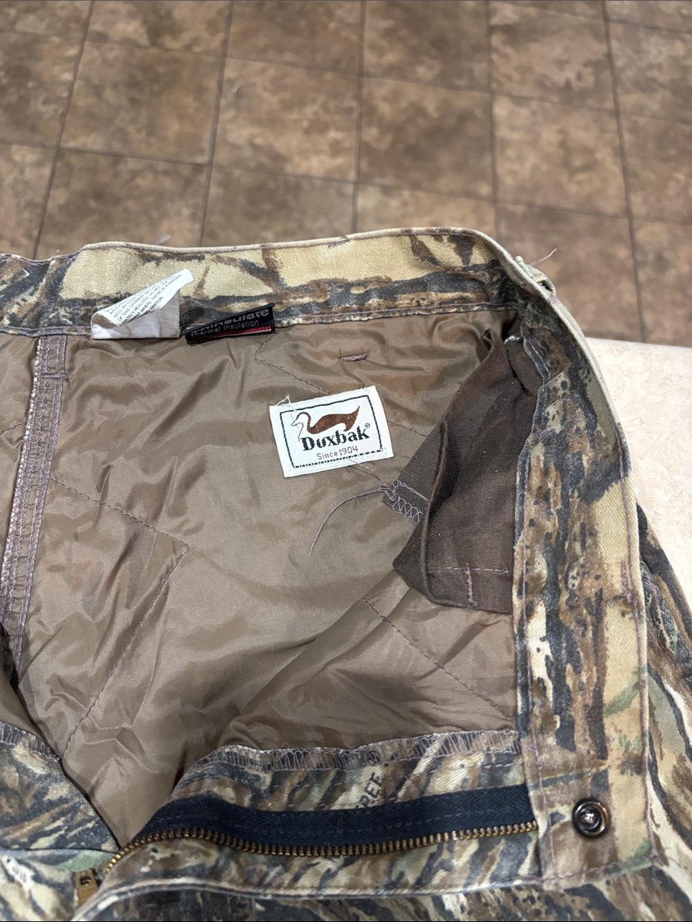 Duxbak thinsulate Realtree pants